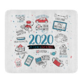 Quarantine Kerstmis 2020 herdenking Snijplank (Voorkant)