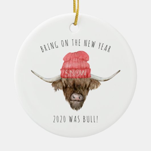 Quarantine Kerstmis | Funny 2020 Herdenking Keramisch Ornament (Voorkant)