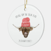 Quarantine Kerstmis | Funny 2020 Herdenking Keramisch Ornament (Links)