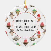 Quarantine Kerstmis | Funny 2020 Herdenking Keramisch Ornament (Achterkant)