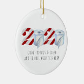 Quarantine Kerstmis | Funny 2020 Herdenking Keramisch Ornament (Rechts)