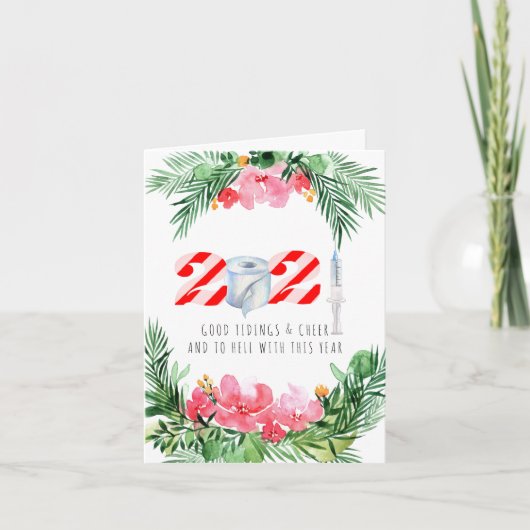 Quarantine Kerstmis | Funny 2021 Herdenking Feestdagen Kaart (Voorkant)