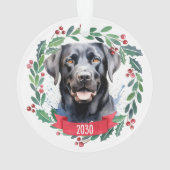 Quarantine Kerstmis Ruff Year Face Mask Santa Dog Ornament (achterkant)