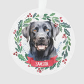 Quarantine Kerstmis Ruff Year Face Mask Santa Dog Ornament (voorkant)