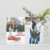 Quarantine Merry Kerstmis 4 PHOTO Greep Feestdagenkaart (Staand voorkant)