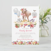 Quarantine Oh Deer Girl Virtual Baby shower Kaart (Staand voorkant)