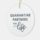 Quarantine Partners voor het leven | Coronavirus ( Keramisch Ornament (Links)