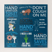 Quarantine Quotes Social Distancing Handwash Legpuzzel (Verticaal)