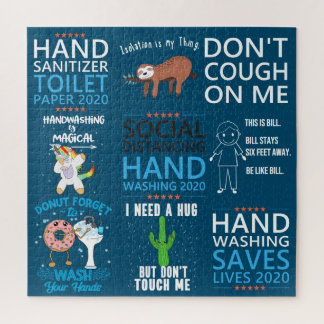 Quarantine Quotes Social Distancing Handwash Legpuzzel