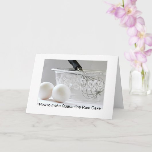 Quarantine Rum Cake Card Kaart (Orchidee)