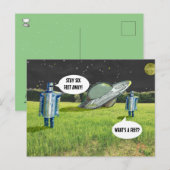 QUARANTINE SIX FEET ROBOTS DOOR Jetpackcorps Briefkaart (Voorkant / Achterkant)