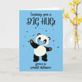 Quarantine Sociale Afstand Panda Beer Knuffelkaart Kaart (Gele Bloem)