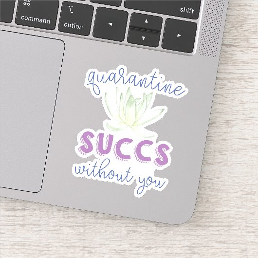 Quarantine Succes zonder jou | Funny Succulent Sticker (Detail)