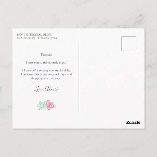 Quarantine Succes zonder jou | Grappig dat u ontbr Briefkaart (Achterkant)