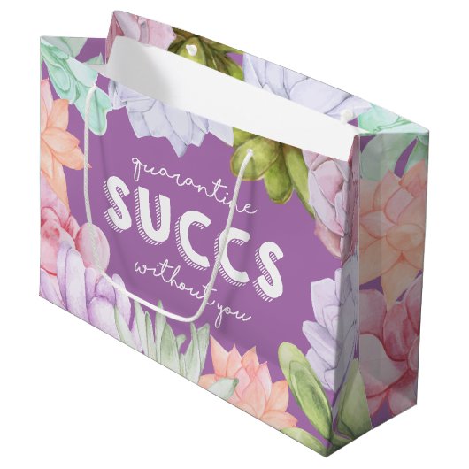 Quarantine Succes zonder jou Groot Cadeauzakje (Voorkant Gekanteld)