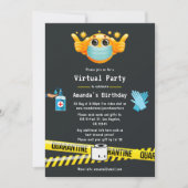 Quarantine Virtual Birthday Party foto Kaart (Voorkant)