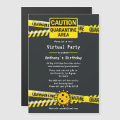 Quarantine Virtual Birthday Party Magnetische Uitnodiging (Voorkant / Achterkant)