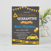 Quarantine virtueel verjaardagsuitnodiging kaart (Staand voorkant)