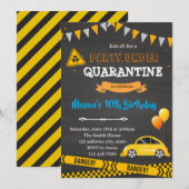 Quarantine virtueel verjaardagsuitnodiging kaart (Voorkant / Achterkant)