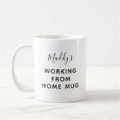 Quarantine werkt vanuit persoonlijke naam koffiemok (Links)