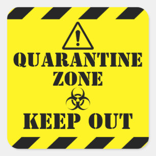 Quarantine Zone Vierkante Sticker