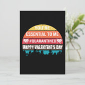 Quarantined Valentijnsdag Card 15 Feestdagenkaart (Staand voorkant)