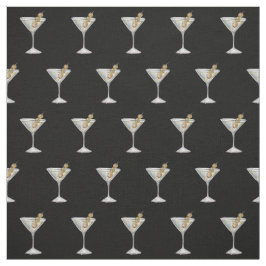 Quarantini Cocktail Pattern Face Mask Black Stof