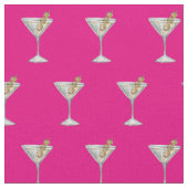 Quarantini Cocktail Pattern Face Mask Hot Pink Stof (Close Up)