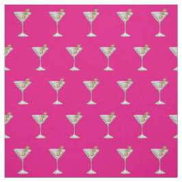 Quarantini Cocktail Pattern Face Mask Hot Pink Stof