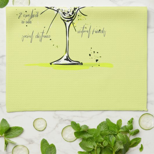 Quarantini Covid Social Isolation Cocktail Recipe Theedoek (Gevouwen)