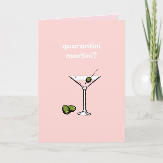 Quarantini Martini? Happy Birthday Covid 19 Kaart (Voorkant)