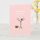 Quarantini Martini? Happy Birthday Covid 19 Kaart (Gele Bloem)