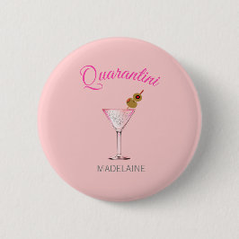 Quarantini Personal Cocktail Glass Pink Ronde Button 5,7 Cm