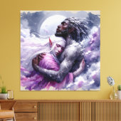 Quaraun & BoomFuzzy - Omhelzen Canvas Afdruk (Insitu (Woonkamer))