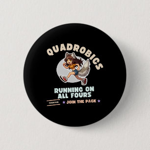 Quardrobics Therian Gear voor Teen Tween Girl Fox  Ronde Button 5,7 Cm