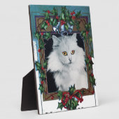 QUARE CHRISTMAS MET HOLLYBERRIA EN GORDELS FOTOPLAAT (Zijkant)