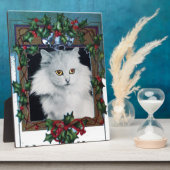 QUARE CHRISTMAS MET HOLLYBERRIA EN GORDELS FOTOPLAAT (Zijkant)