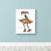 Quarige Whimse Wauw Vrouw - Wees jezelf. Canvas Afdruk (Insitu (Houten vloer))