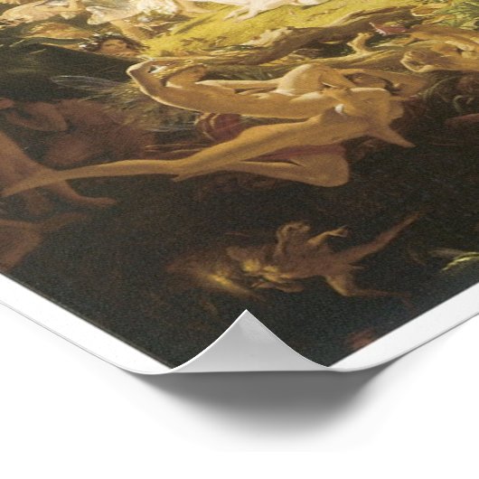 Quarrel de Oberon en Titania, 1849 Poster (Hoek)