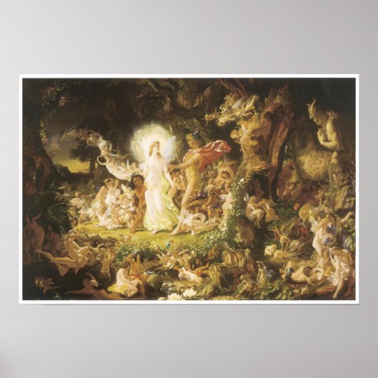 Quarrel de Oberon en Titania, 1849 Poster (Voorkant)