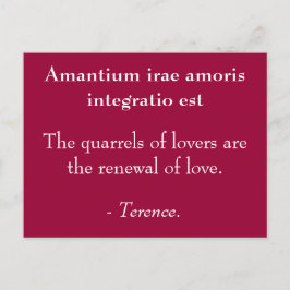 Quarrels van liefhebbers - Terence quote Briefkaart