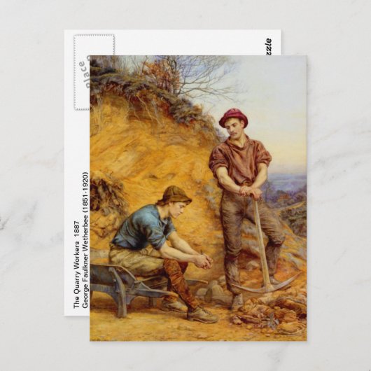 Quarry Workers by Wetherbee Briefkaart (Voorkant / Achterkant)