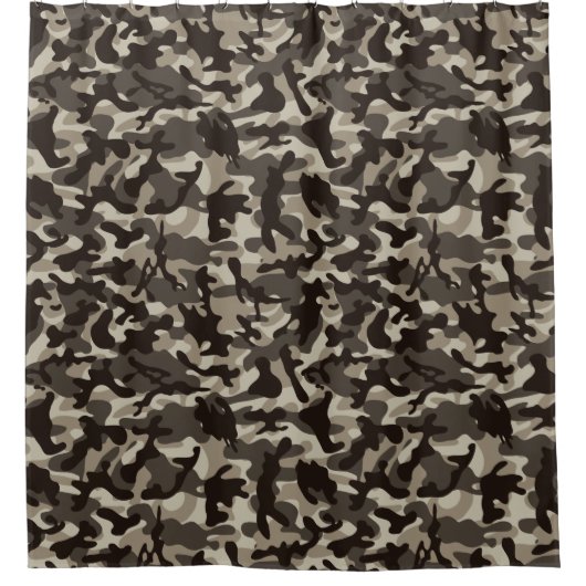 Quarter Camouflage sluiten Douchegordijn (Voorkant)