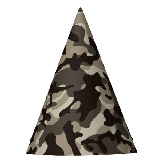 Quarter Camouflage sluiten Feesthoedjes (Voorkant)