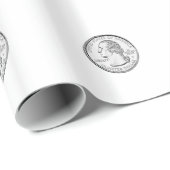 Quarter Coin Verenigde Staten Cadeaupapier (Rol Hoek)