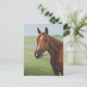 Quarter Horse Animal Art Briefkaart (Staand voorkant)