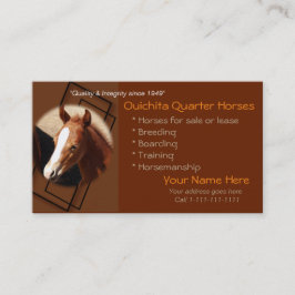 Quarter Horse & Colt Visitekaartje-1-pas aan Visitekaartje