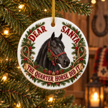 Quarter Horse deed het Zwarte Paard Kerst Kunstwer