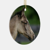 Quarter Horse Foal Headshot Keramisch Ornament (Rechts)