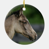 Quarter Horse Foal Headshot Keramisch Ornament (Achterkant)